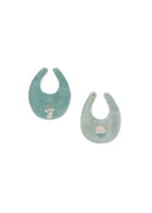 Set 2 bavette Mayoral neonato con ricamo verde