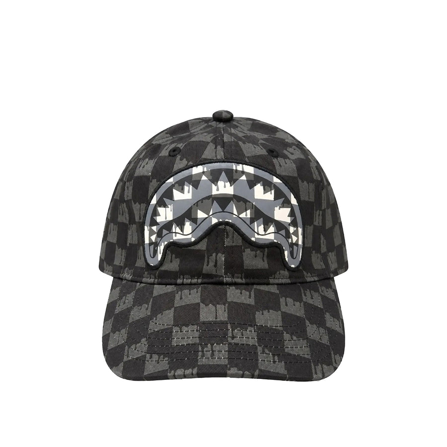 Cappello baseball Sprayground uomo Drip Check Shark grigio