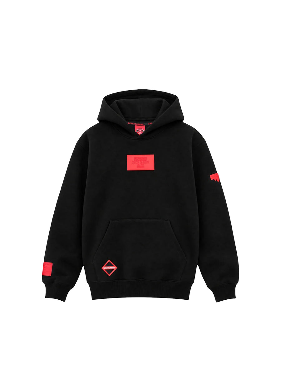 Felpa Sprayground bambino con cappuccio Touch of red nero