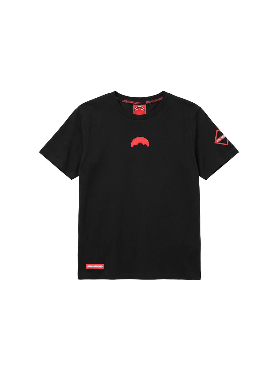 T-shirt Sprayground bambino manica corta Touch of red nero