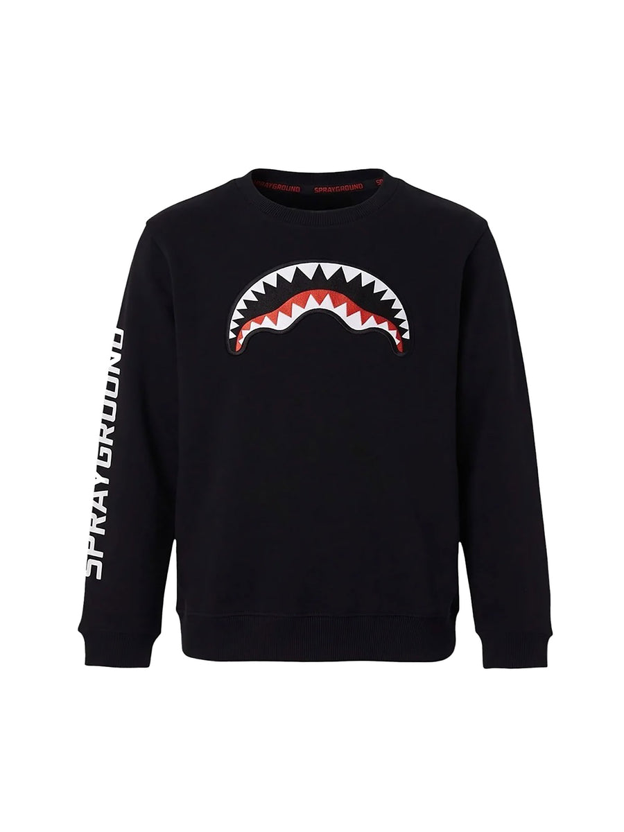 Felpa Sprayground bambino manica lunga Reg Shark nero