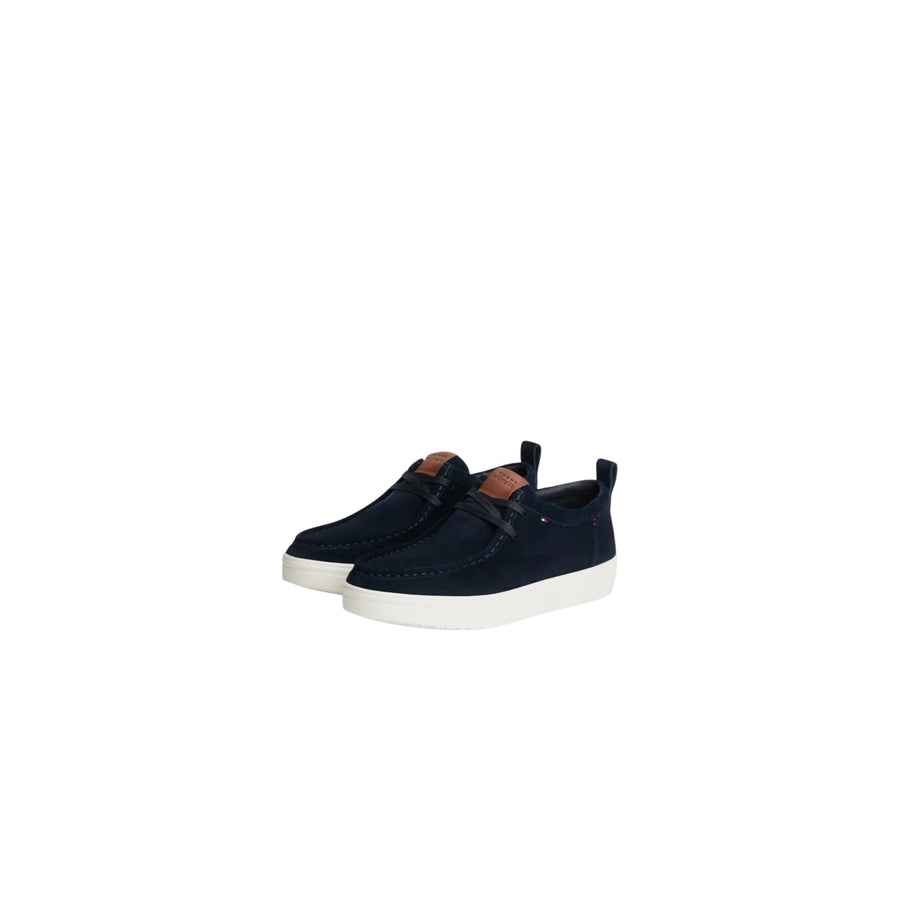 Mocassino Tommy Hilfiger uomo modern light suede con lacci blu