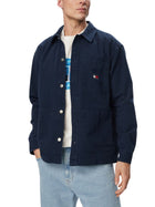 Overshirt Tommy Jeans uomo essential con bottoni blu