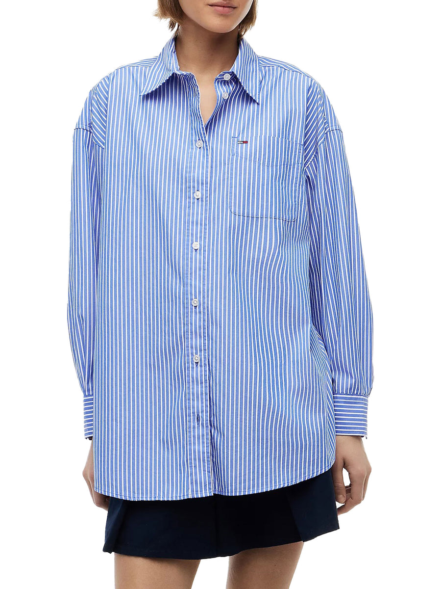 Camicia Tommy Jeans donna ovs essential azzurro