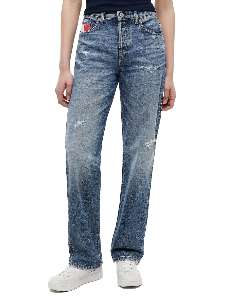 Jeans Tommy Jeans donna kira mr slim denim scuro