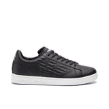 Black embossed logo sneakers