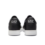 Black embossed logo sneakers