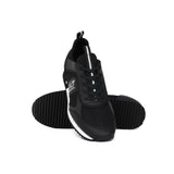 Black side logo band sneakers