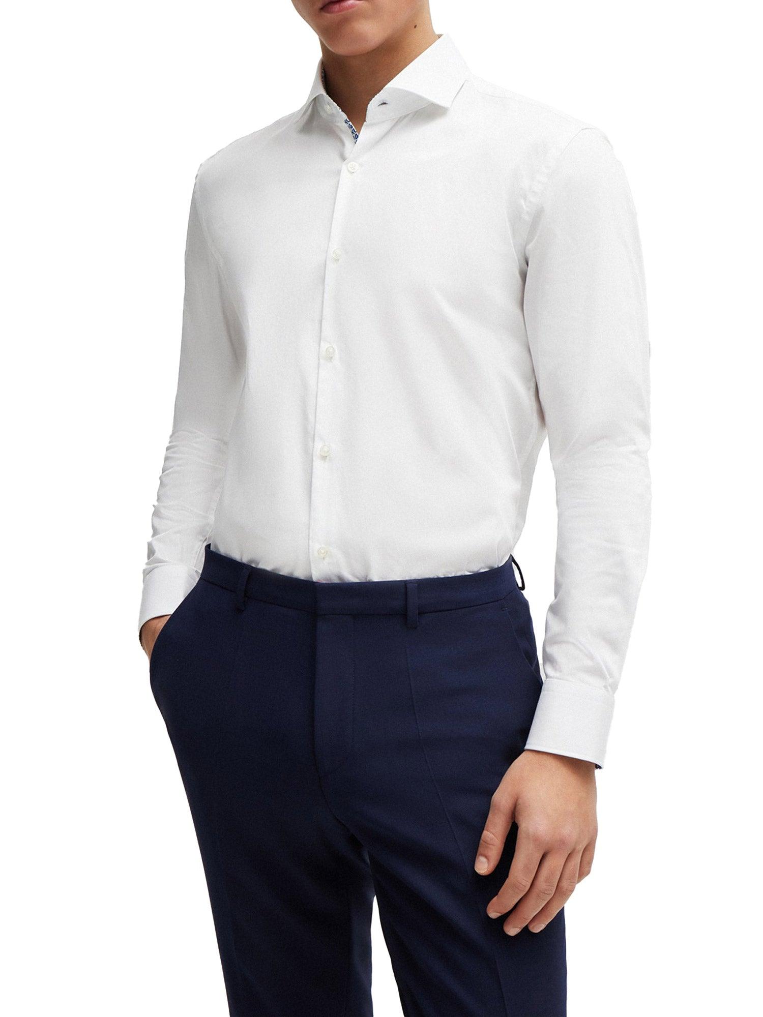 Camicia slim fit con collo francese - CityModa