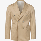 Giacca Gaeta doppiopetto in cotone beige
