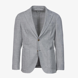 Giacca Napoli monopetto in cotone grigio chiaro