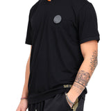 T-shirt manica corta circle logo nero