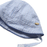 Completo 2 pezzi neonato pagliaccetto e cappello azzurro