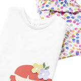 Completo 2 pezzi neonata t-shirt e shorts multicolor