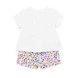 Completo 2 pezzi neonata t-shirt e shorts multicolor