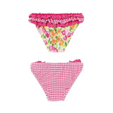 Set mare 2 pezzi slip fantasia rosa