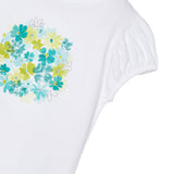 Completo 2 pezzi bambina t-shirt e gonna turchese