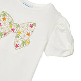 Completo 2 pezzi bambina t-shirt e gonna lime