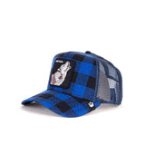 Cappello baseball Lone Wolfcheck blu