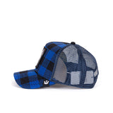 Cappello baseball Lone Wolfcheck blu