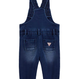 Salopette jeans con orlo elasticizzato denim scuro