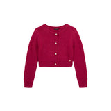 Cardigan con bottoni gioiello Mohair rosso