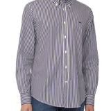 Camicia a righe verticali blu