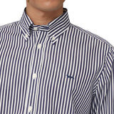 Camicia a righe verticali blu