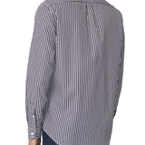 Camicia a righe verticali blu