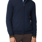 Cardigan full zip blu