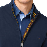 Cardigan full zip blu