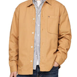 Giacca stile overshirt in twill kaki