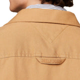 Giacca stile overshirt in twill kaki