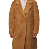 Cappotto doppio petto beaver cammello