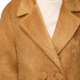 Cappotto doppio petto beaver cammello