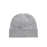 Cappello in lana a trecce grigio