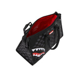 Borsa cartella a tracolla drip Check Shark grigio/nero