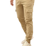 Pantalone cargo Argentati con polsini kaki