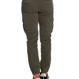 Pantalone cargo Argentati con polsini militare