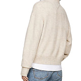 Pullover relaxed fit in melange bianco