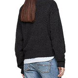 Pullover relaxed fit in melange nero