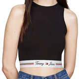 Crop top con dettaglio cut out sul retro nero