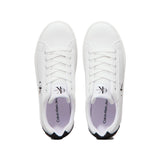 Sneakers con lacci e logo impresso bianco/nero