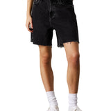 Short bermuda jeans black denim
