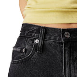 Short bermuda jeans black denim