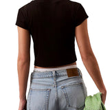 T-shirt manica corta monogram baby nero