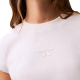 T-shirt manica corta monogram baby bianco
