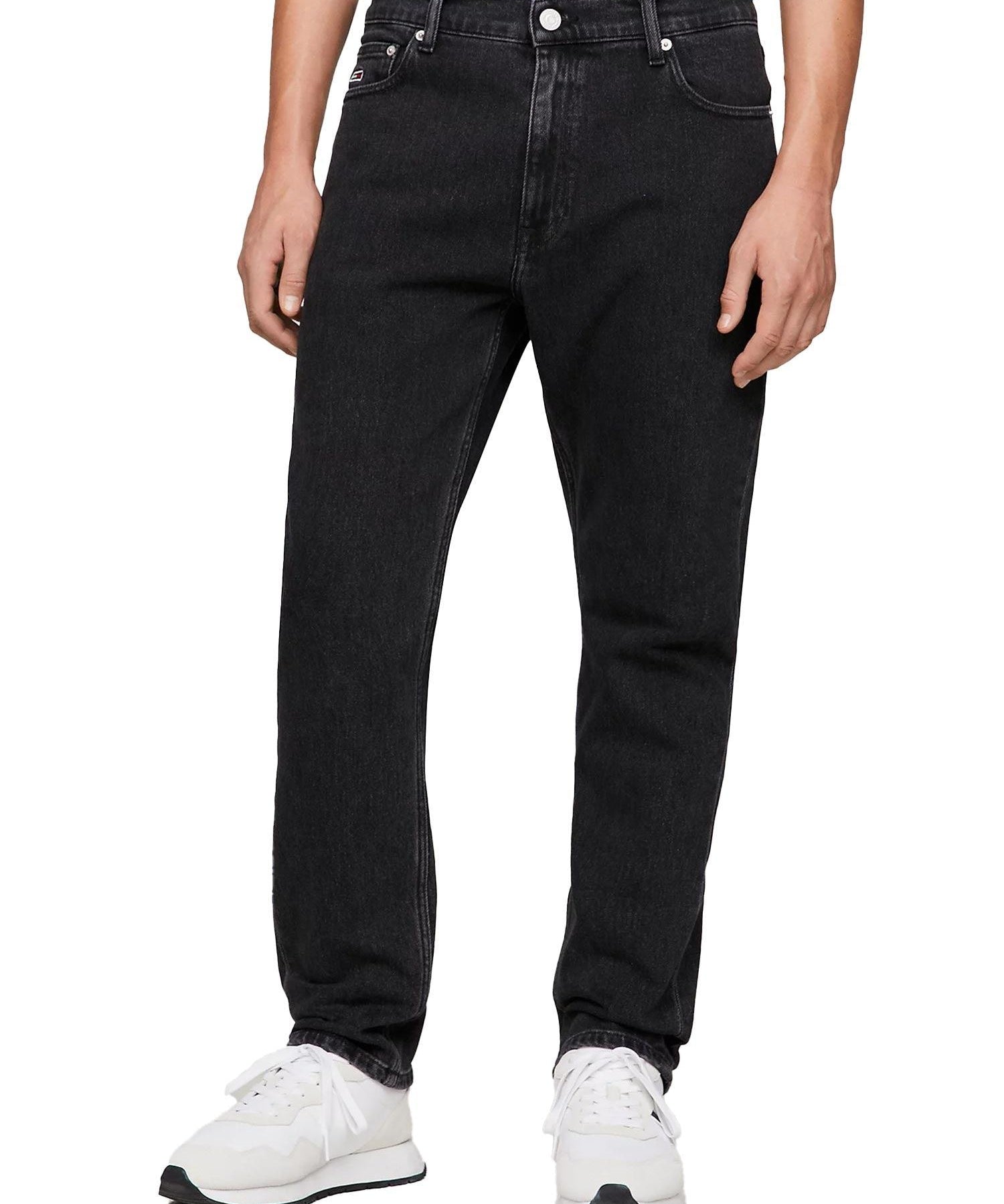 Jeans Dad Regular fit Tapered Black denim - CityModa