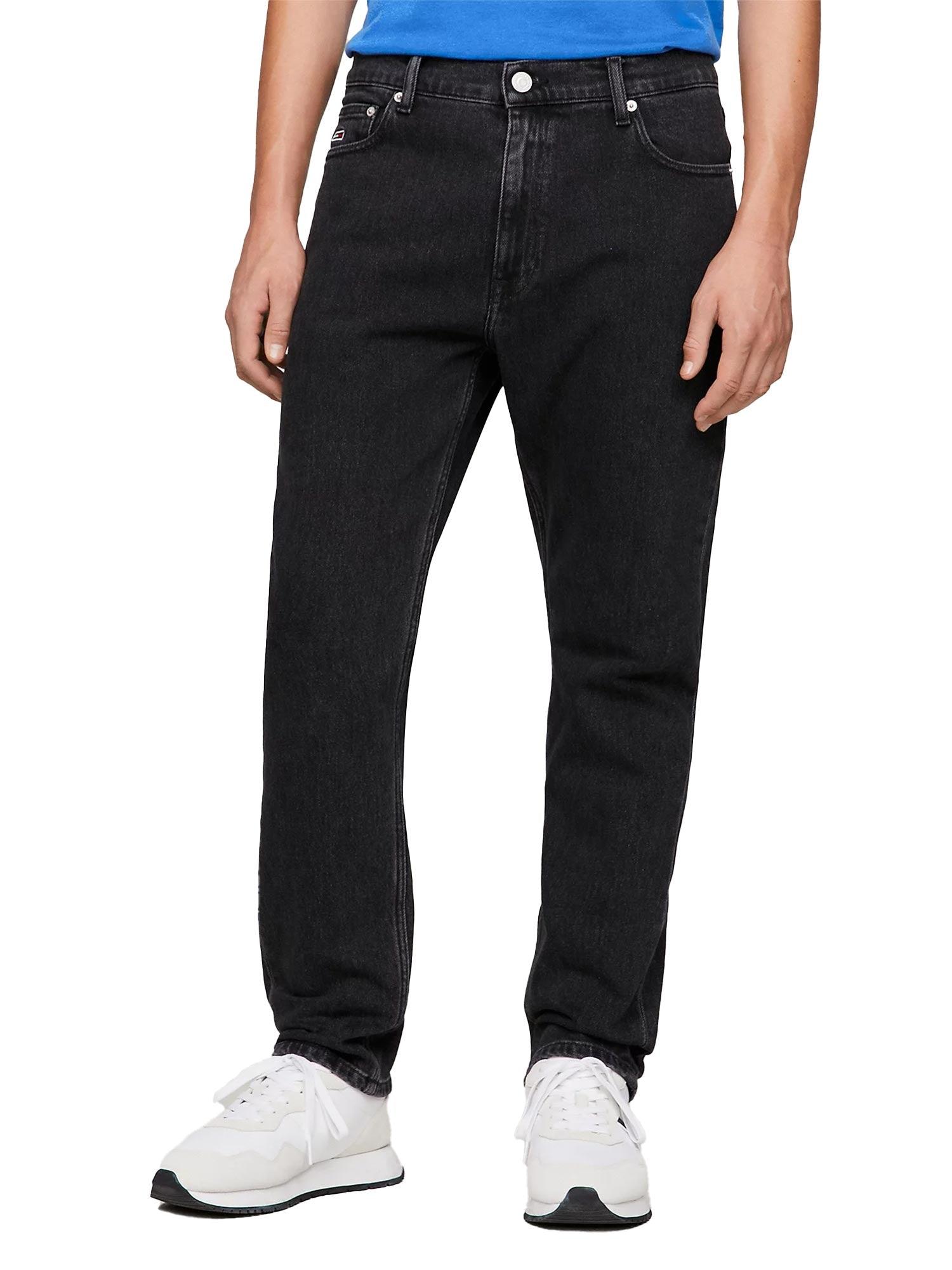 Jeans Dad Regular fit Tapered Black denim - CityModa