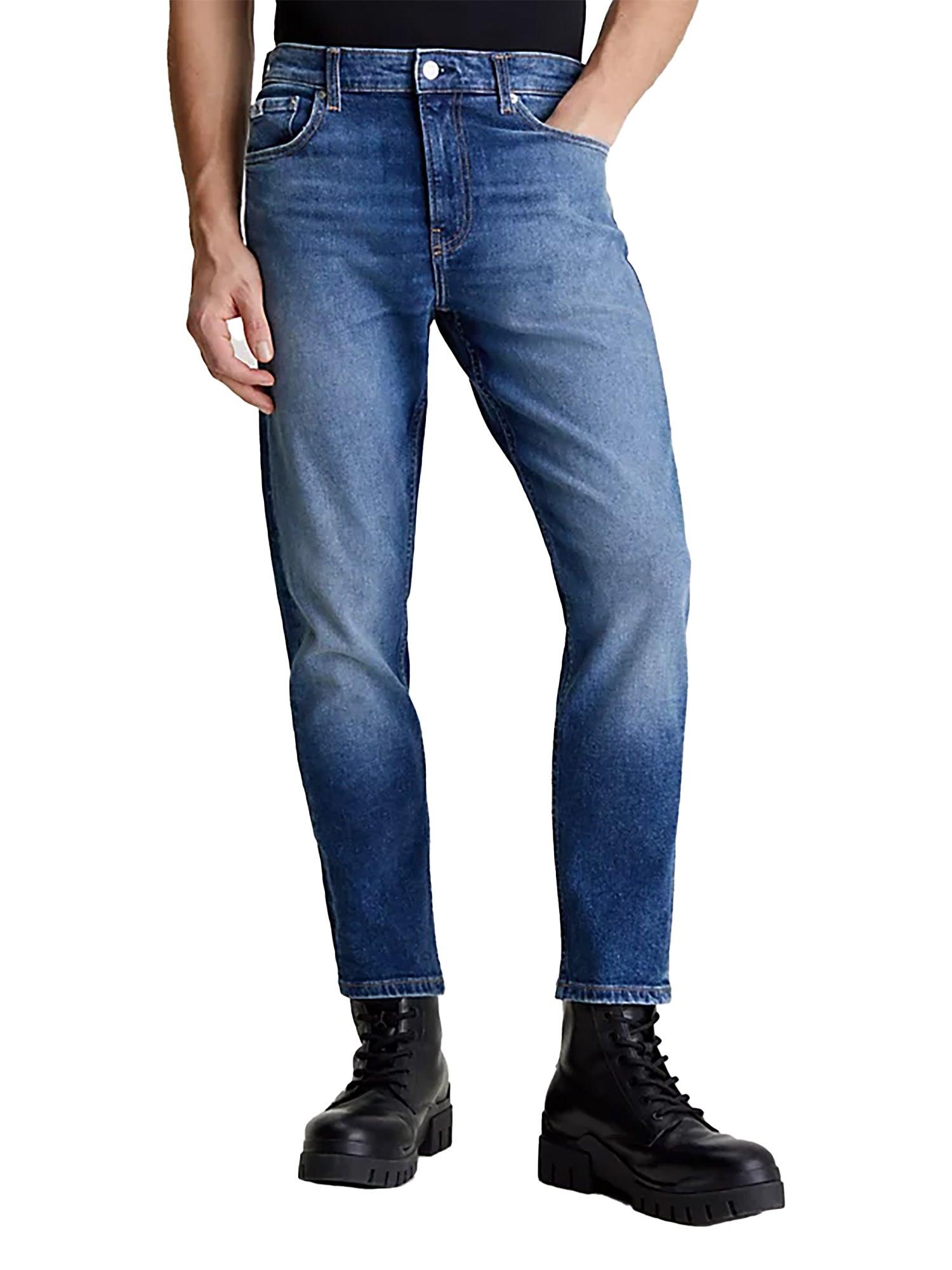 Jeans dad stretch denim 
 scuro - CityModa